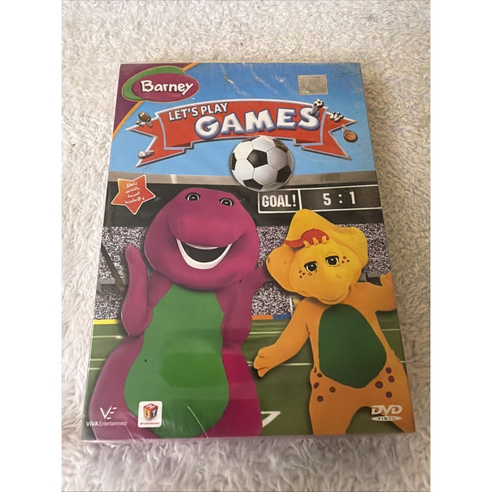 Barney Let's Play Games Dvd Brand New Sealed OOP Sleeve 2011 Arabic English Viva